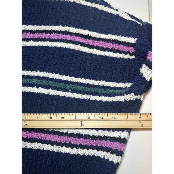 Free People Kennedy Pullover Sweater Midnight Sail Combo‎ Women's SMALL - Picture 10 of 11